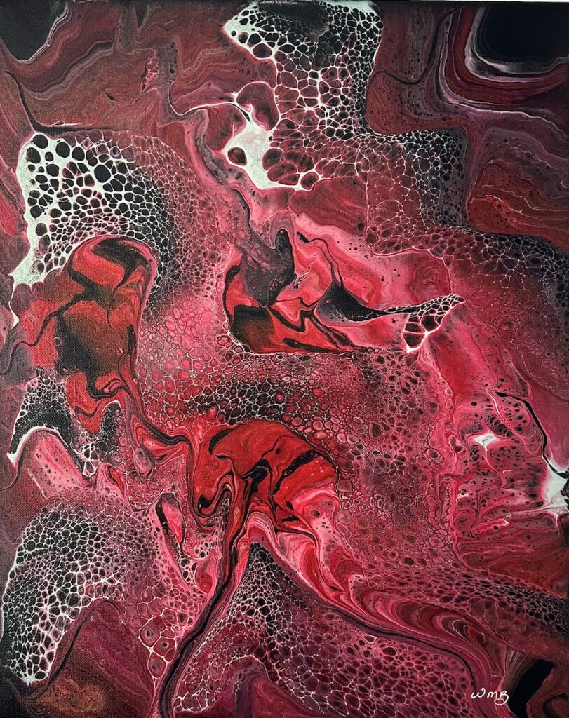 Red Acrylic Painting